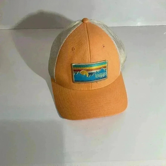 Richardson Trucker Idaho Sunset Peach and white md/Lg SnapBack hat - Picture 1 of 9